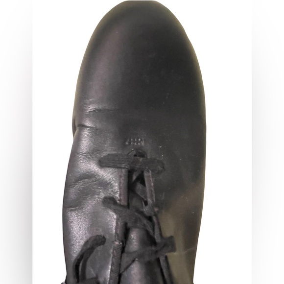 Capezio Tap Shoes Cadence SplitSole Black Genuine Leather Sz8/39 Vintage - Picture 8 of 13